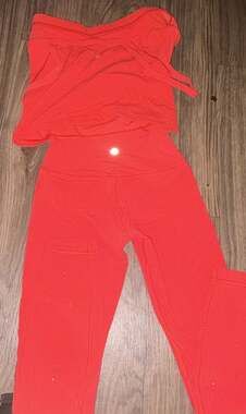 Lululemon Align High-Rise Pant and Tank Top Set Red